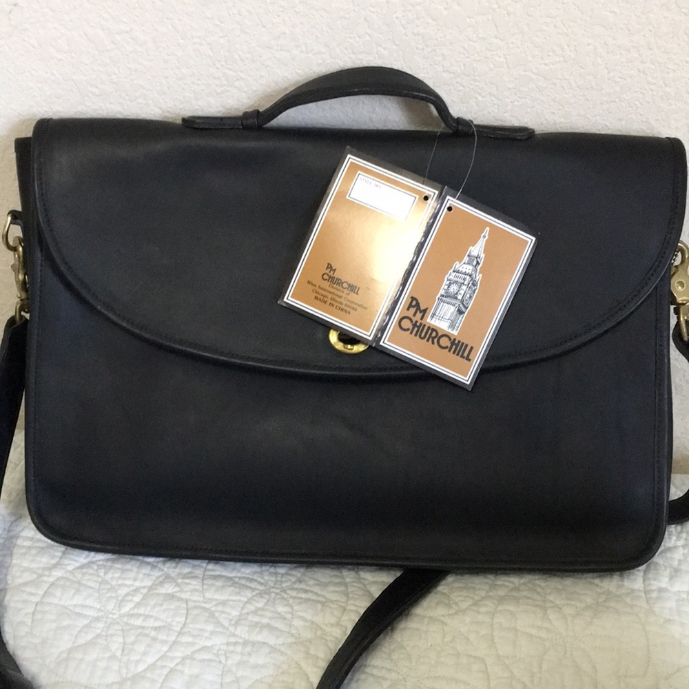 NEW! AUTHENTIC REAL LEATHER! Laptop Bag